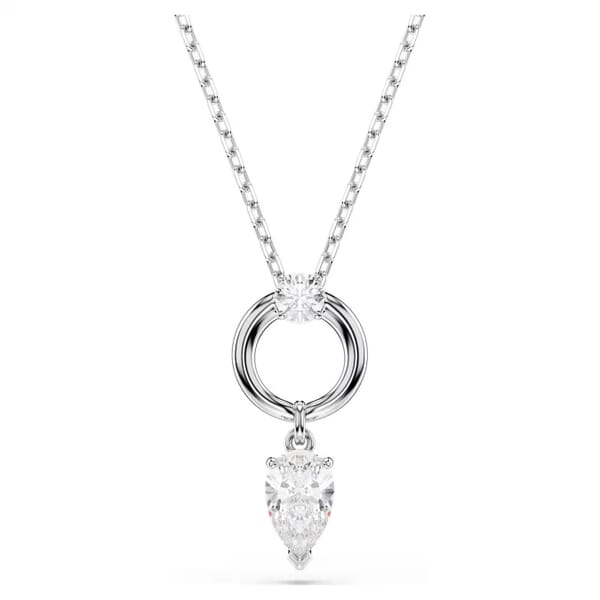 Swarovski smykke Mesmera pendant Pear cut, White, Rhodium plated - 5723146